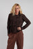 Cropped Jacket in Black and Brown
