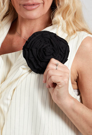 Fabric Brooch in Black