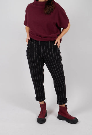 Geisha Long Trousers in Black Onyx Stripe