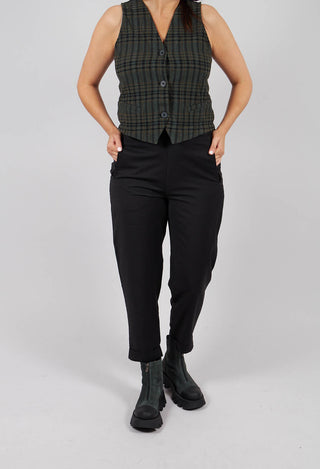 Geisha Long Trousers in Black Onyx