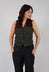 Kazamar Waistcoat in Dark Emerald
