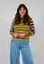 Stobo Stripe Reversible Sweater in Mulberry