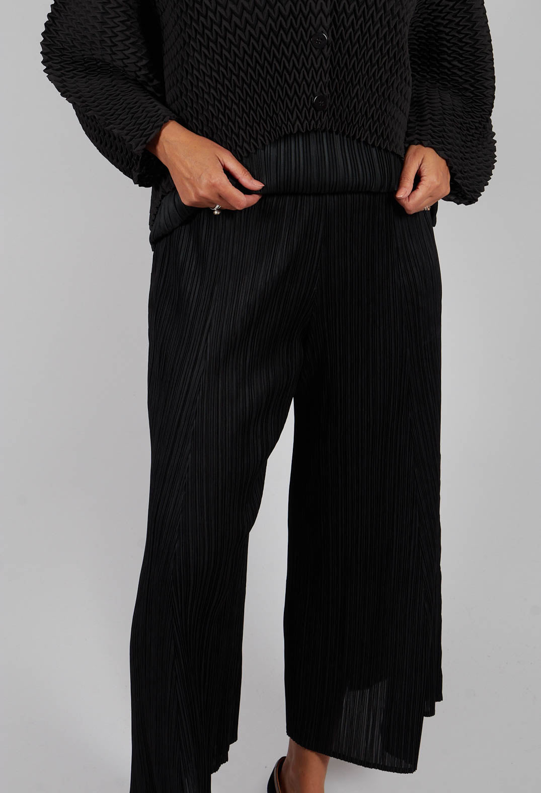 Simply Pleat Trousers in Black