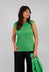 Simply Pleat V Tank in Green