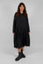 Pleated Boatneck Dress SC in Black