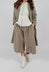 Velvet Wide Trousers in Marron Glace
