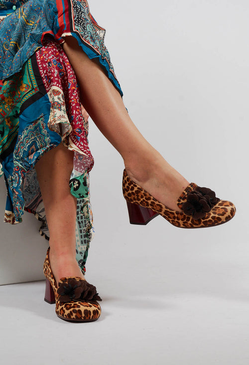 Mukai Flower Shoes in Leopard