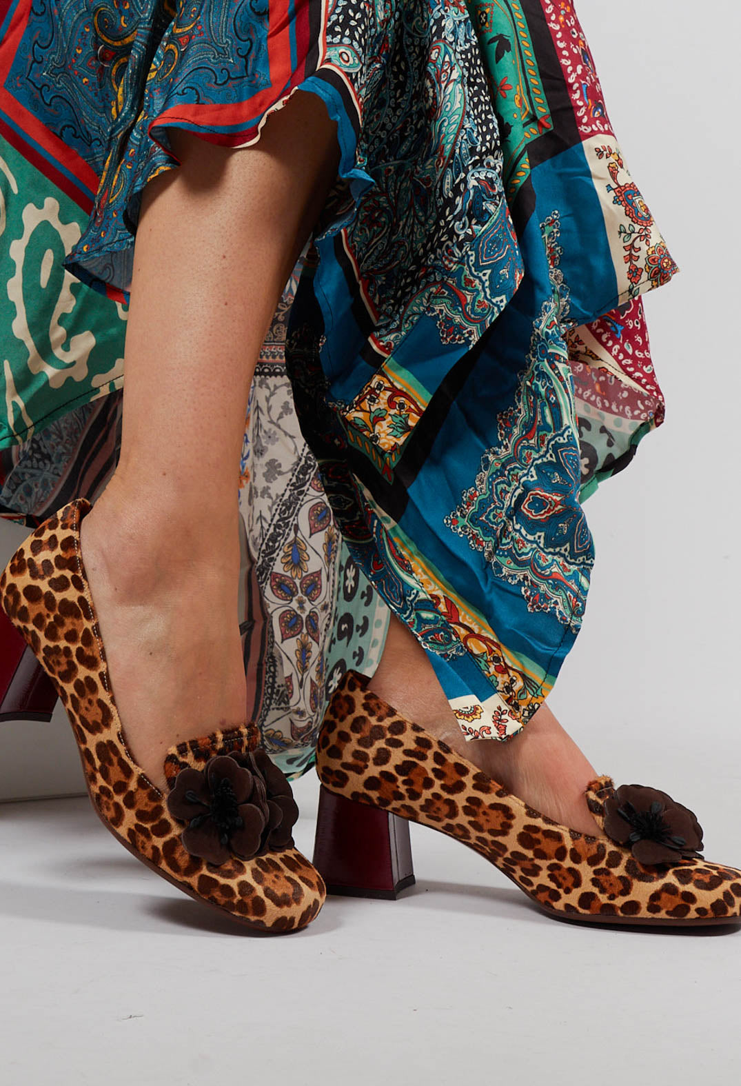 Mukai Flower Shoes in Leopard