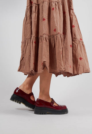 Yura T Bar Shoes in Ruby