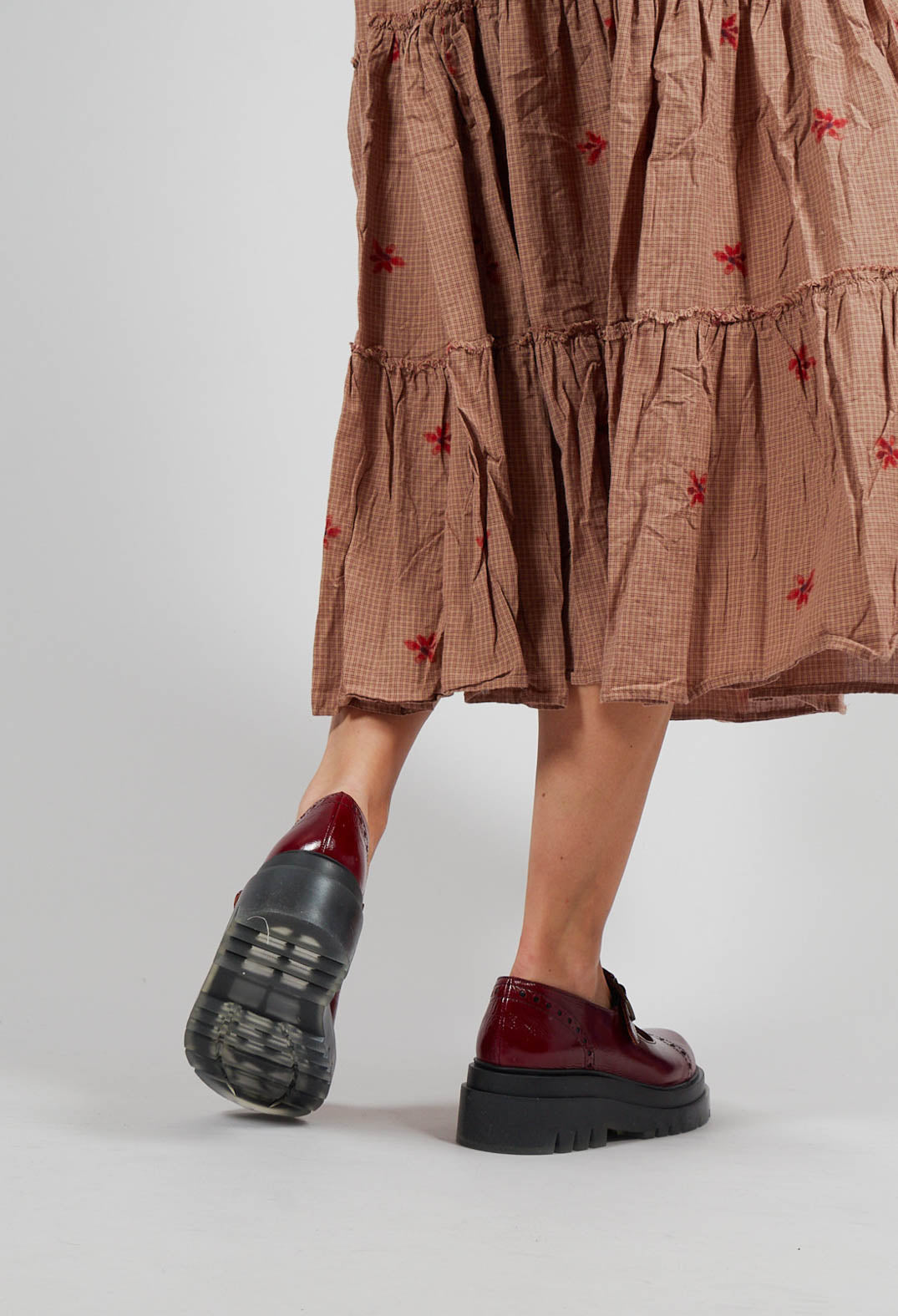Yura T Bar Shoes in Ruby