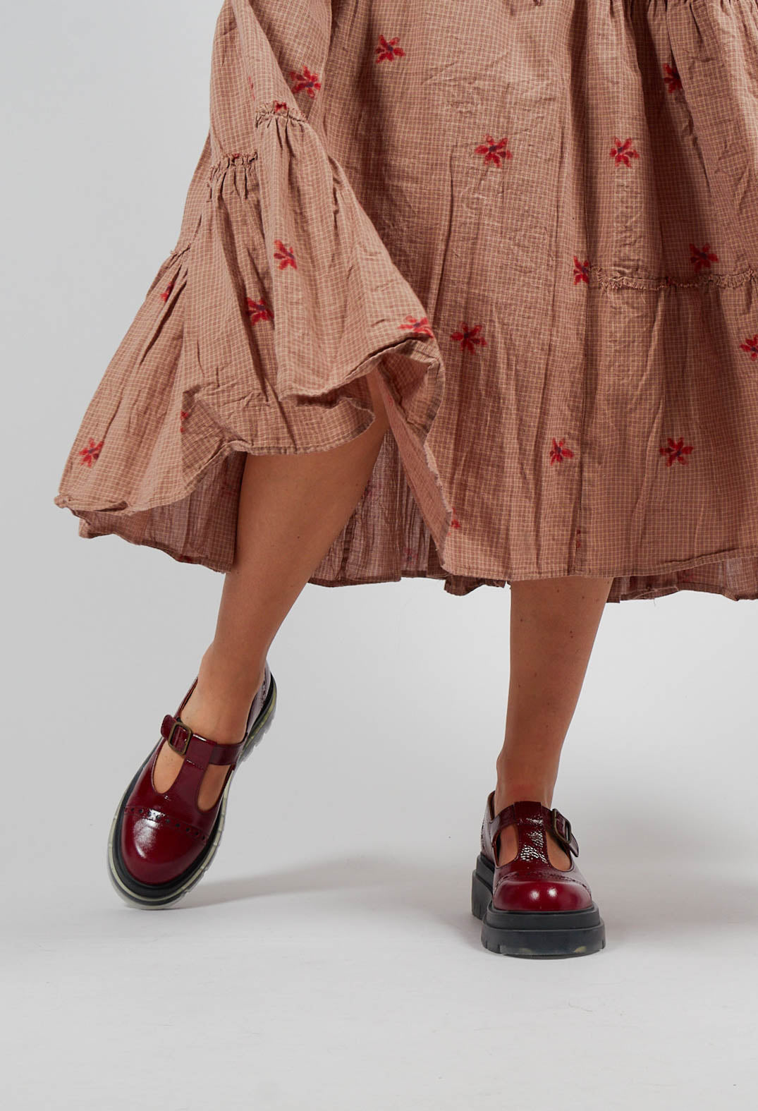 Yura T Bar Shoes in Ruby