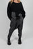 Drop Crotch Trousers in Jeans Black