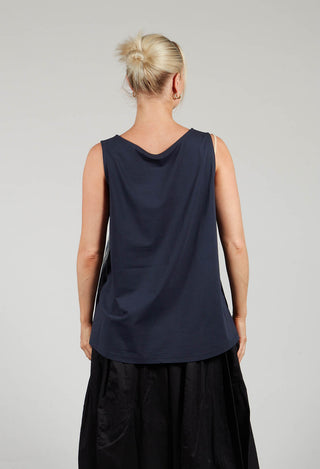 A-Line Top in Navy Print
