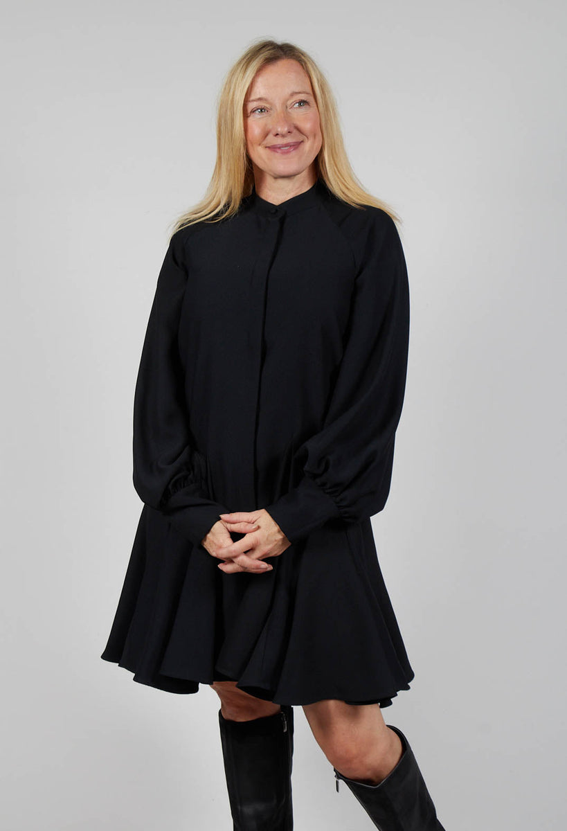 Miriam Balloon Sleeve Dress Black