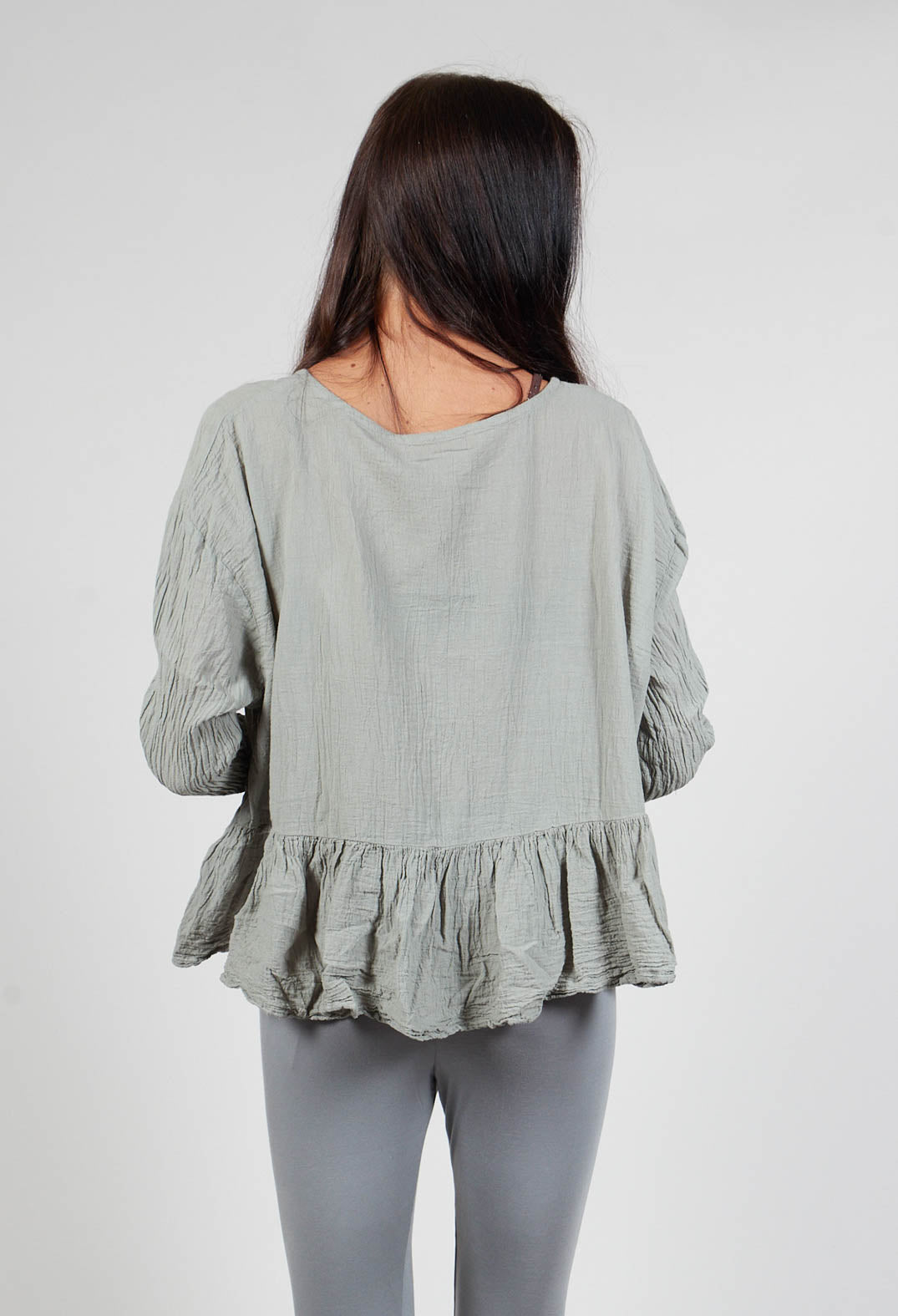 Bauchlos Top in Salbei Green