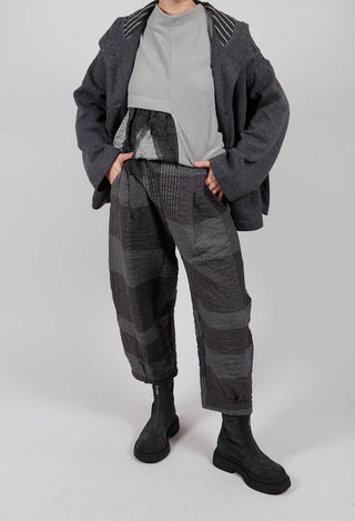 Bianco S Tsant Check Trousers in Antracite