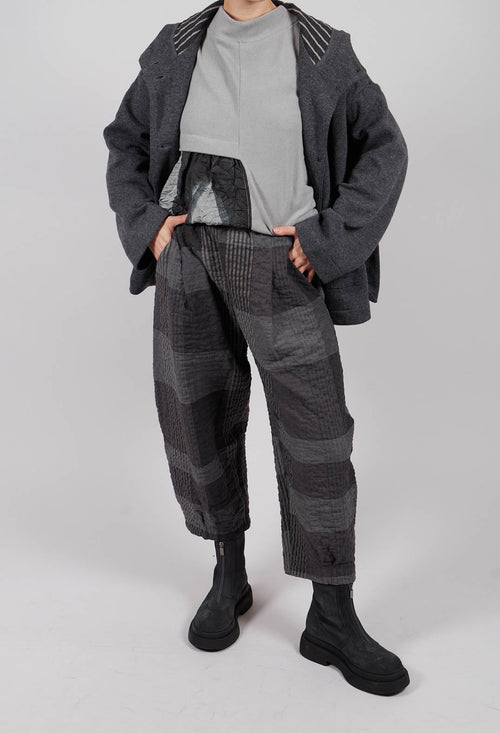 Bianco S Tsant Check Trousers in Antracite