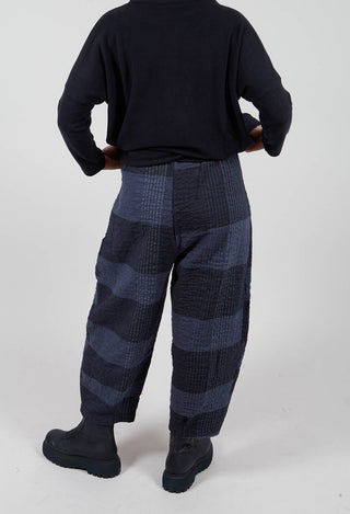 Bianco S Tsant Check Trousers in Notte