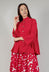 Button Up Blouse in Rosso