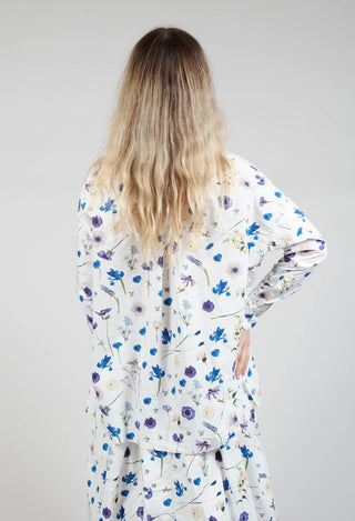 Carletta Shirt in Blue Flower Print