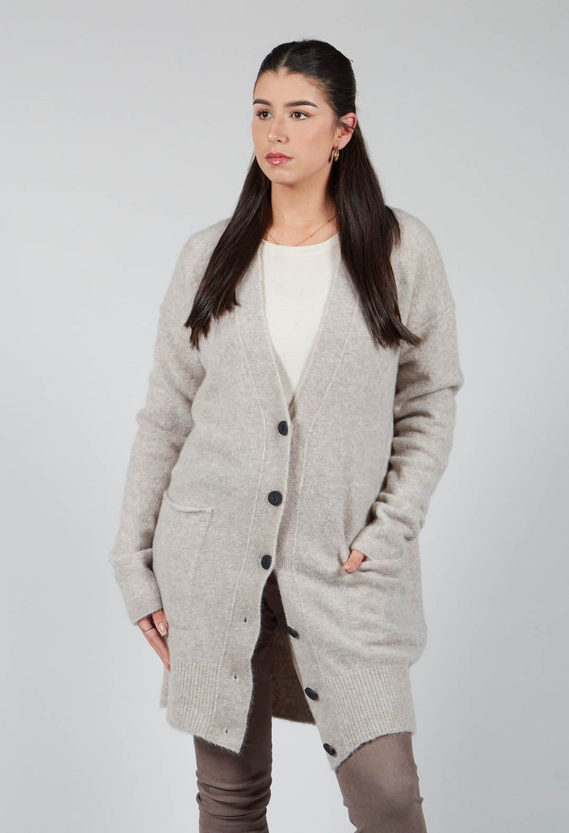 Isabel Benenato Slouch Cardigan in Plaster | Olivia May