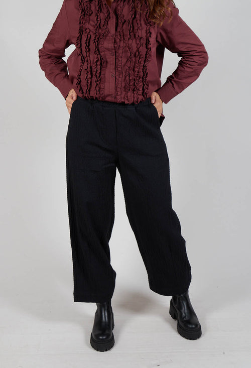 Crinkle Trousers in Black