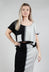 Cropped Stitch Top in Black and Silver