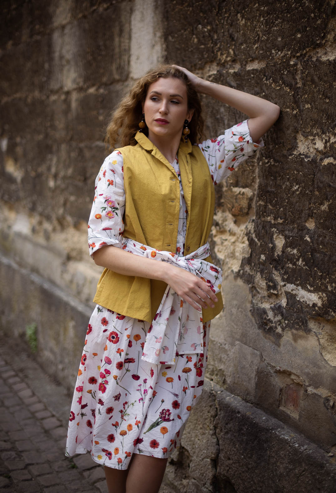 Sleeveless Blazer CC in Sun Yellow
