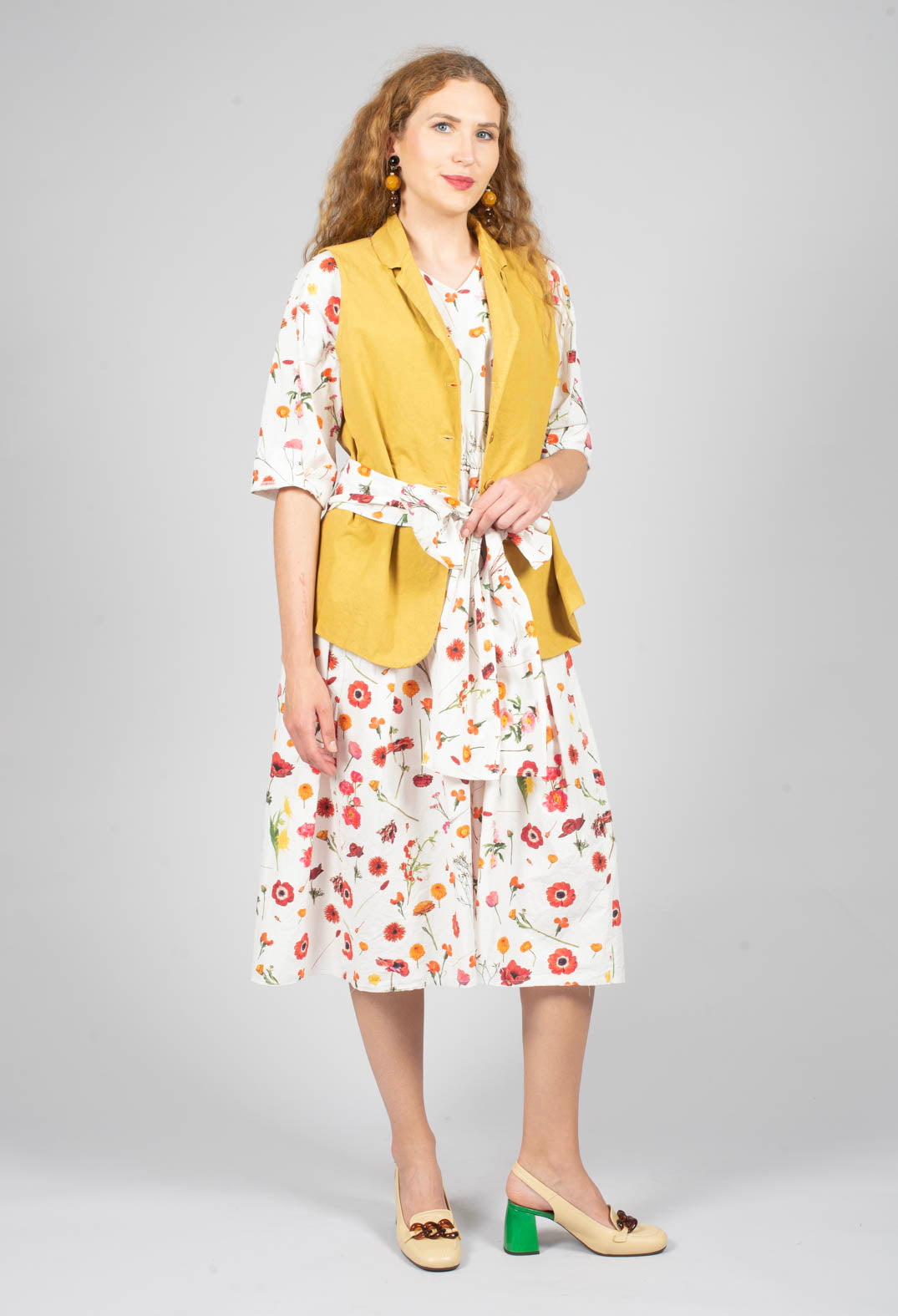 Sleeveless Blazer CC in Sun Yellow
