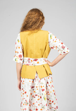 Sleeveless Blazer CC in Sun Yellow