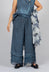 Trousers with Double Ruffle in Blue Matisse