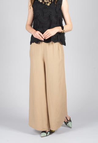 Fedra Flared Trousers in Cafe Au Lait