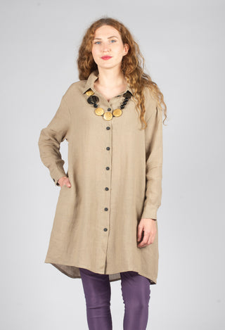 Shirt Dress in Taupe