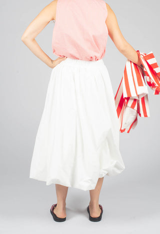Knee Length Skirt in Milk
