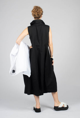Ruffle Collar Dress in Friday Black