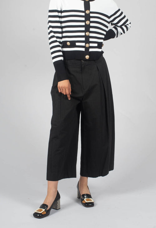 Pleated Trousers in Black