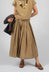 Pleated Long Skirt SC in Gold