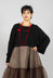 Wide Short Sweater in Black