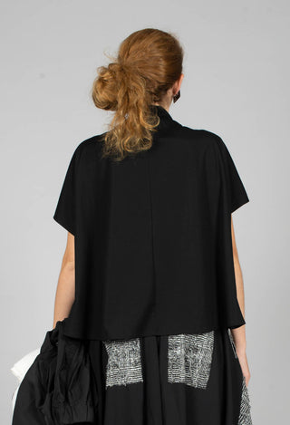 Patterned Front Top in Black