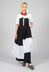 Riko Dress in White with Black