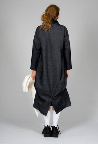 Quarter Zip Dress in Blue