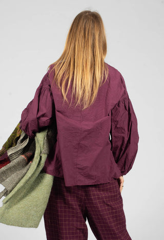Odette Blouse in Dark Plum