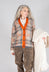 Ingrid Cardigan in Orange and Beige