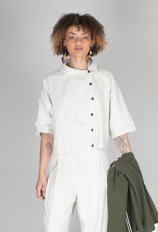 Pinstriped Shirt in Cream
