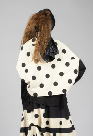 Sleeveless Spotted Shirt in Brown