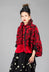Cropped Jacket in Red Print