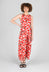 Flared Cotton Dress in Squirrel Print
