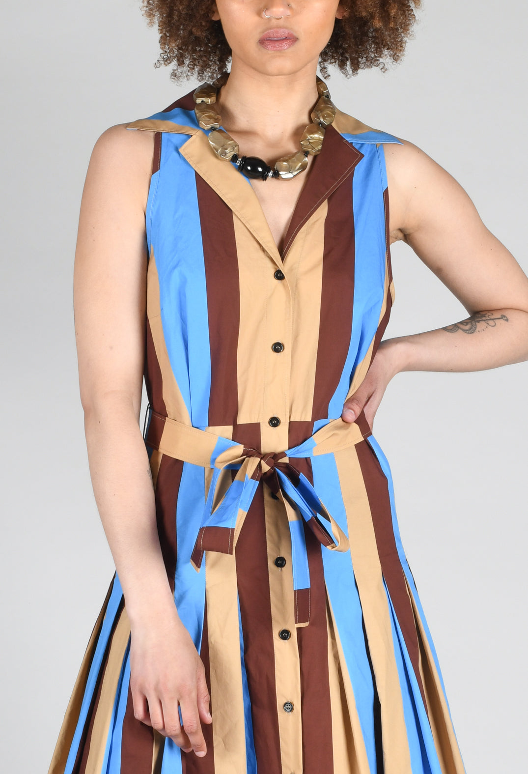 Striped Chemiser Dress in Stripe Print