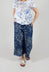Denim Look Patterned Trouser in Dark