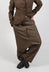 Drop Crotch Wide Leg Trousers in Kaffee Check